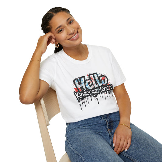 Hello Kindergartners Graphic T-Shirt for Teachers