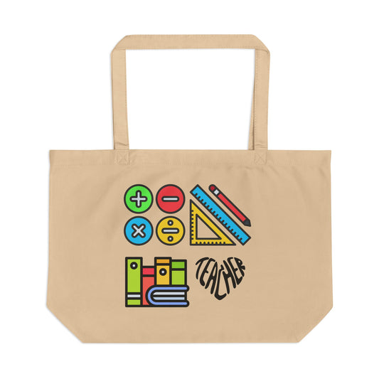 Large Eco Teacher Canvas Tote