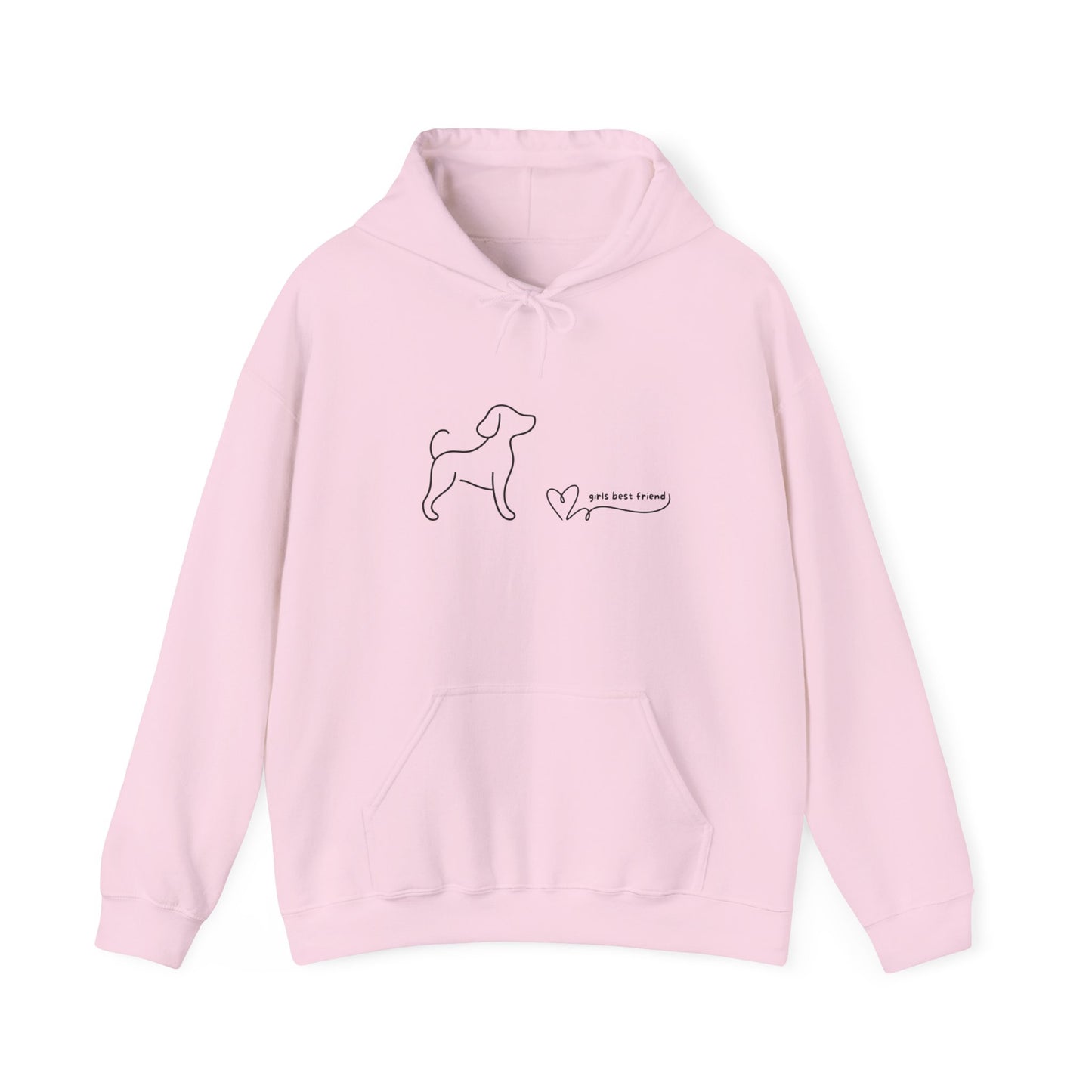 Dog Line Art Hoodie – 'Girls Best Friend' Minimalist Pet Lover Sweatshirt