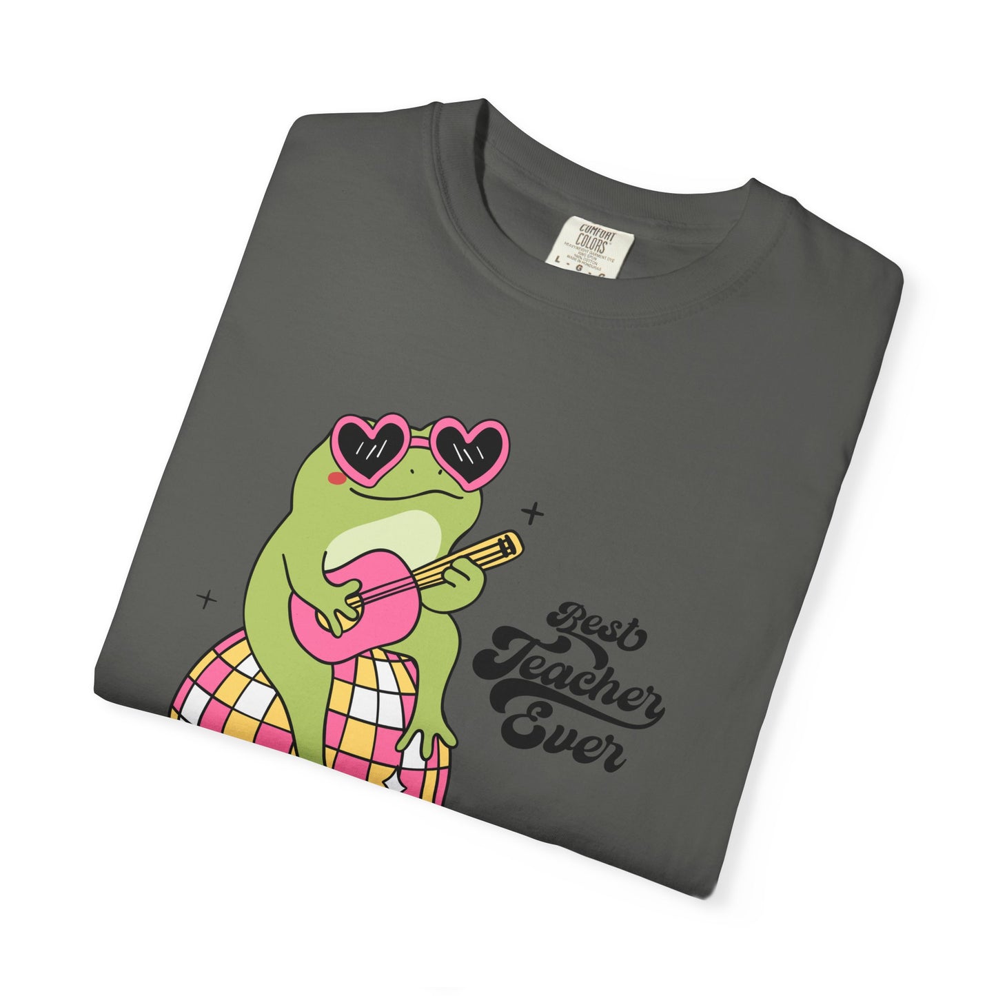 Best Teacher Ever Frog Guitar T-Shirt