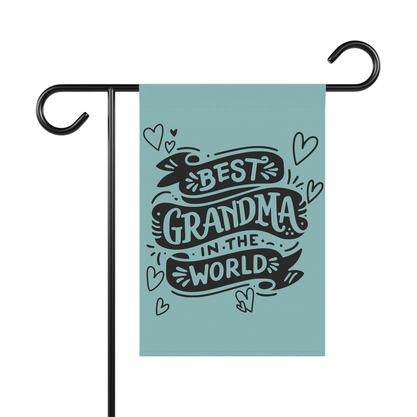 Best Grandma In The World Garden Flag - Decorative House Banner for Grandmother, Mother's Day Gift