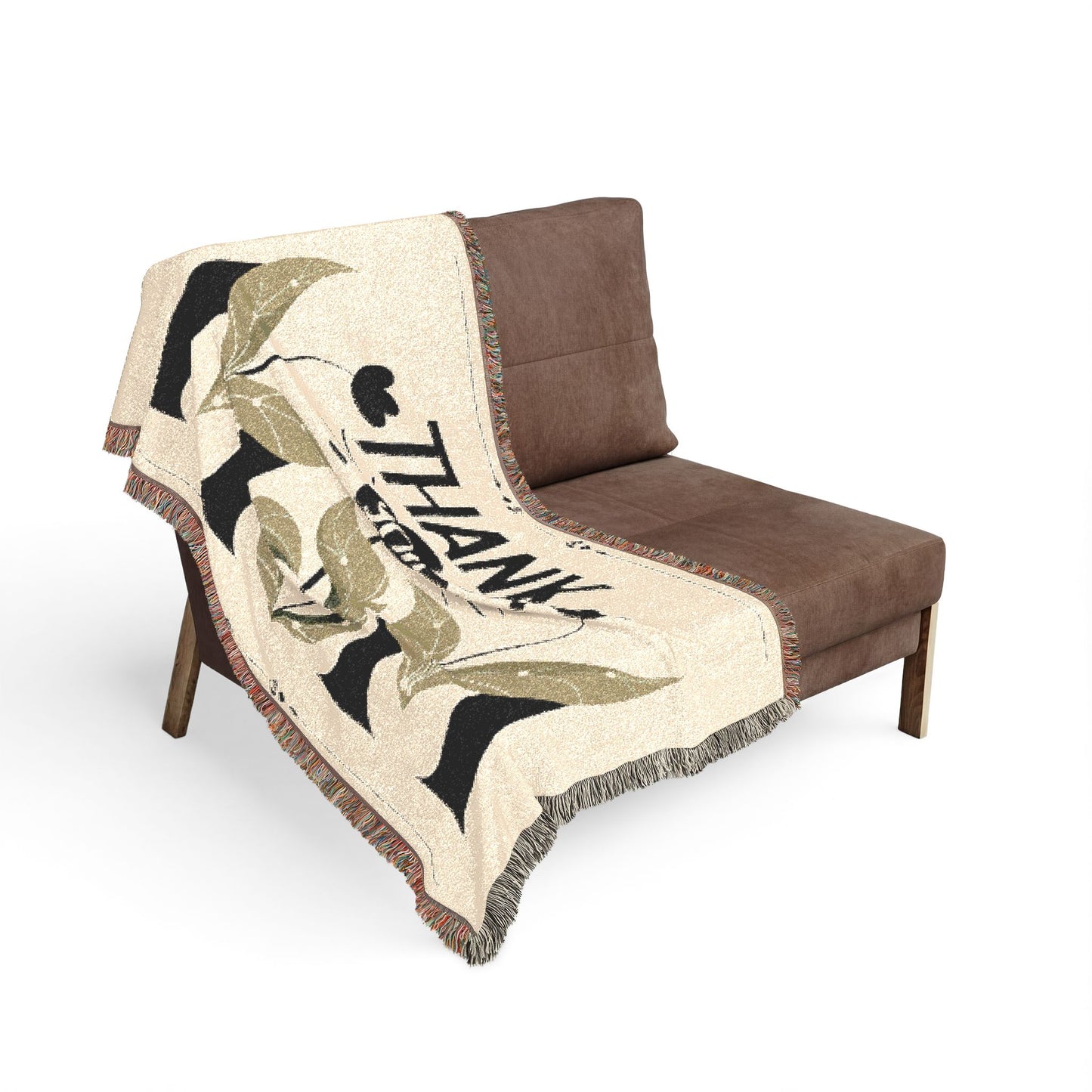Thank You Mom Woven Throw Blanket — Floral Vintage Mother's Day Gift