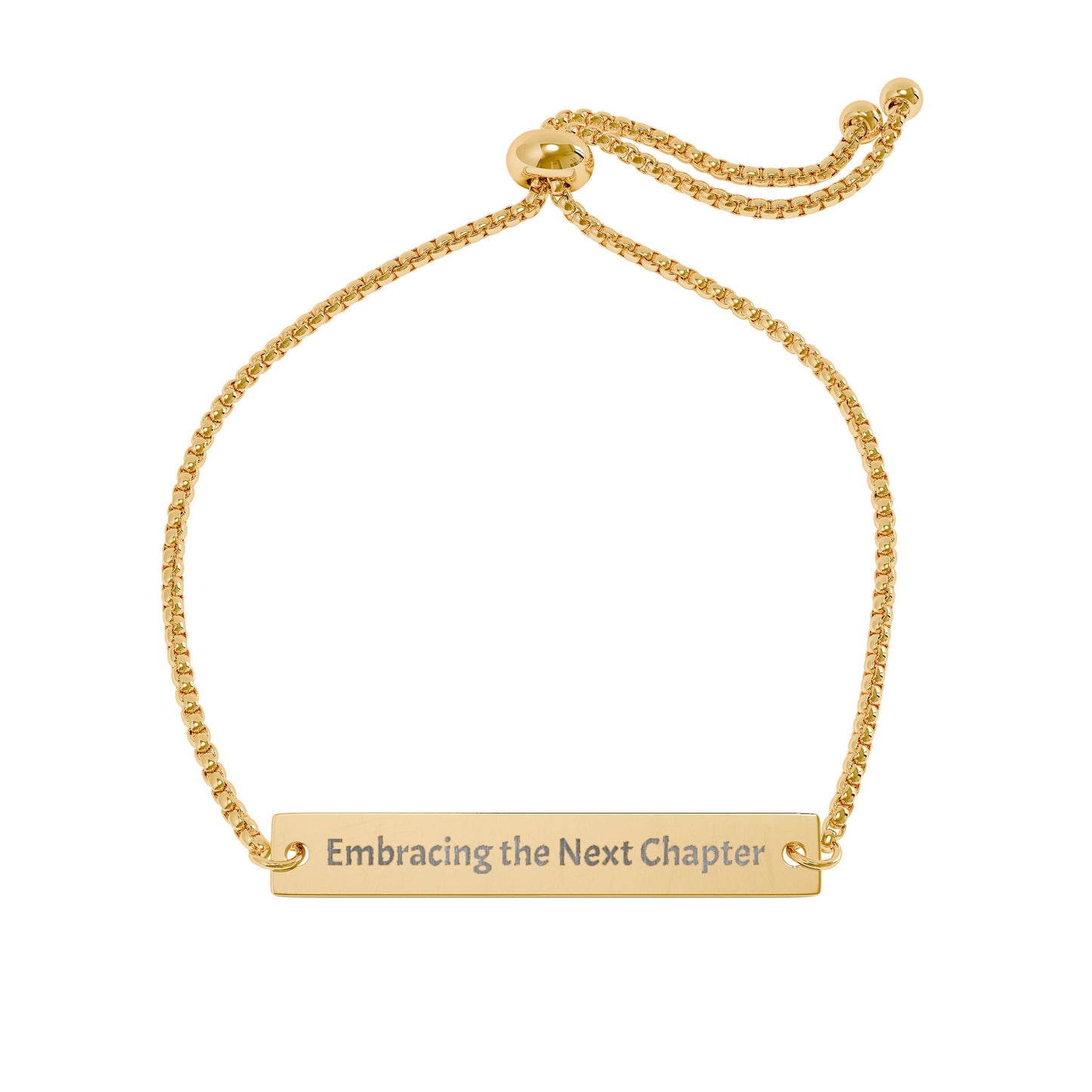 'Embracing the Next Chapter' Adjustable Bar Bracelet | Mother's Day | Wedding | Graduation