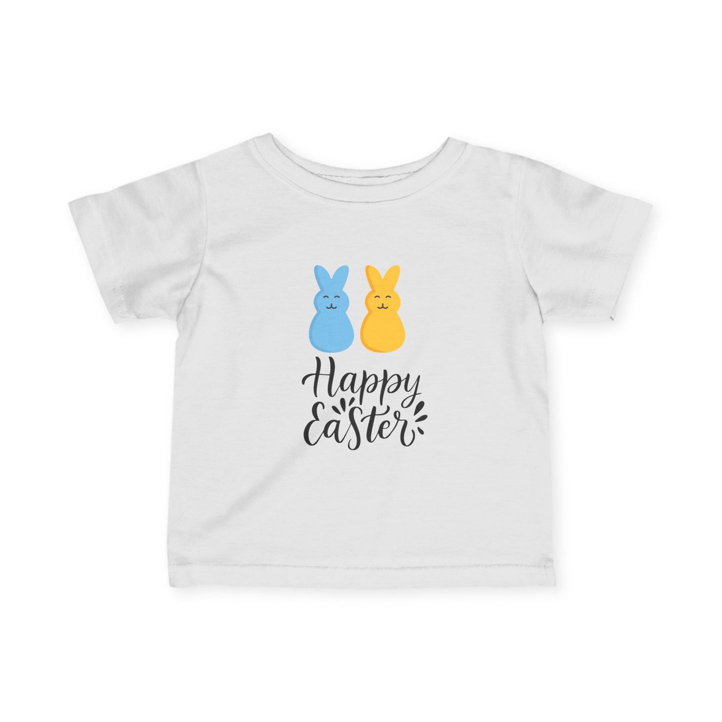 Happy Easter Blue & Yellow Bunny Design Infant T-Shirt