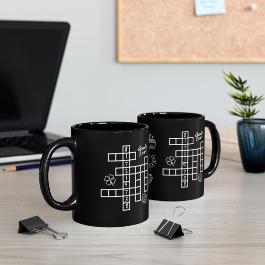 Grabovoi Coded Black Mug (11oz, 15oz) - Good Luck