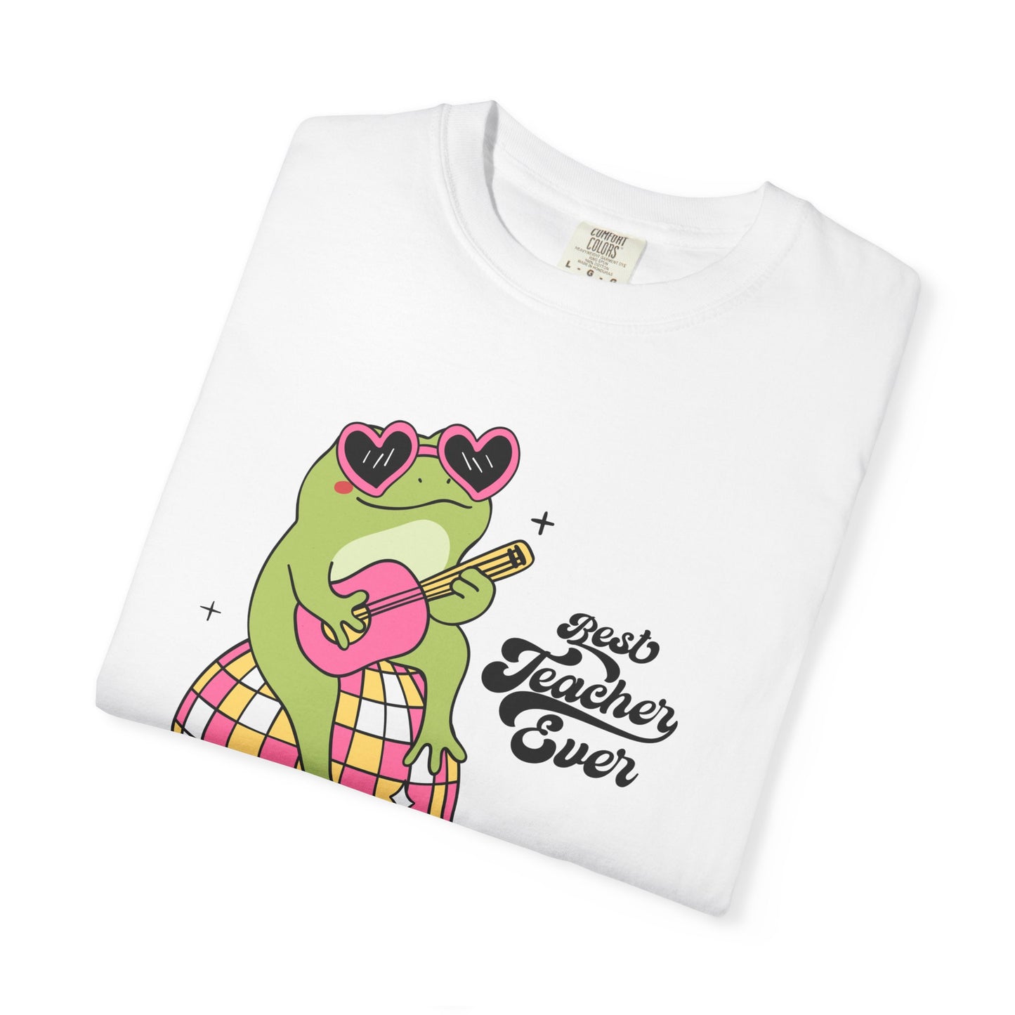 Best Teacher Ever Frog Guitar T-Shirt