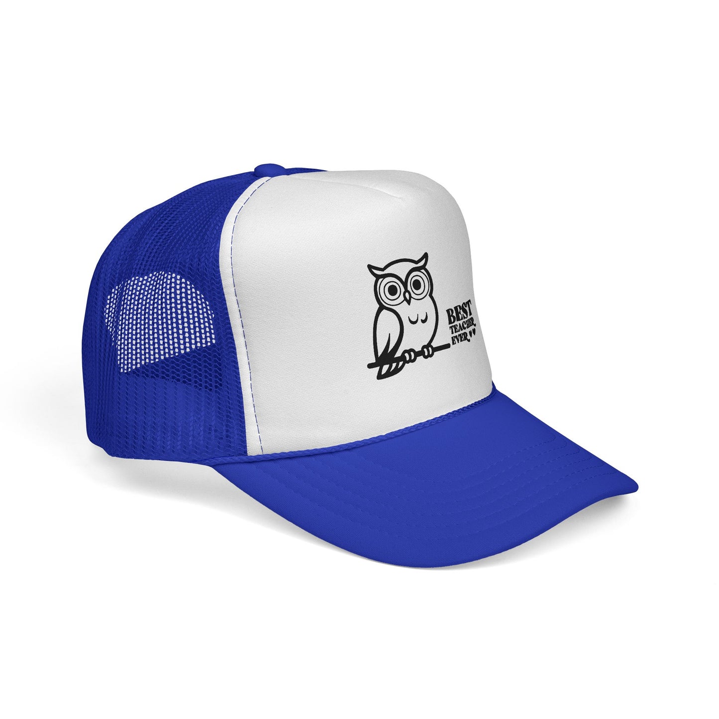 Trucker Cap — "Best Teacher Ever" Owl Embroidered Hat