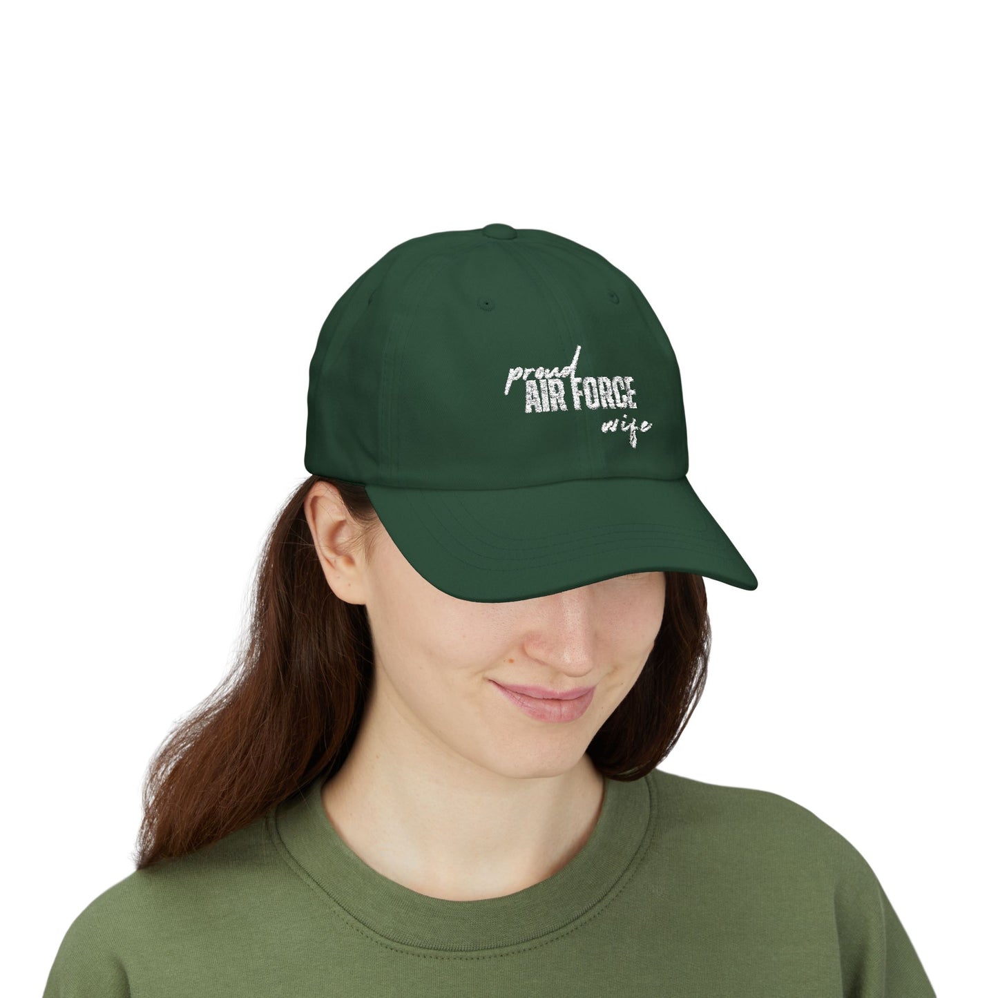 "Proud Air Force Wife" Embroidered Baseball Hat
