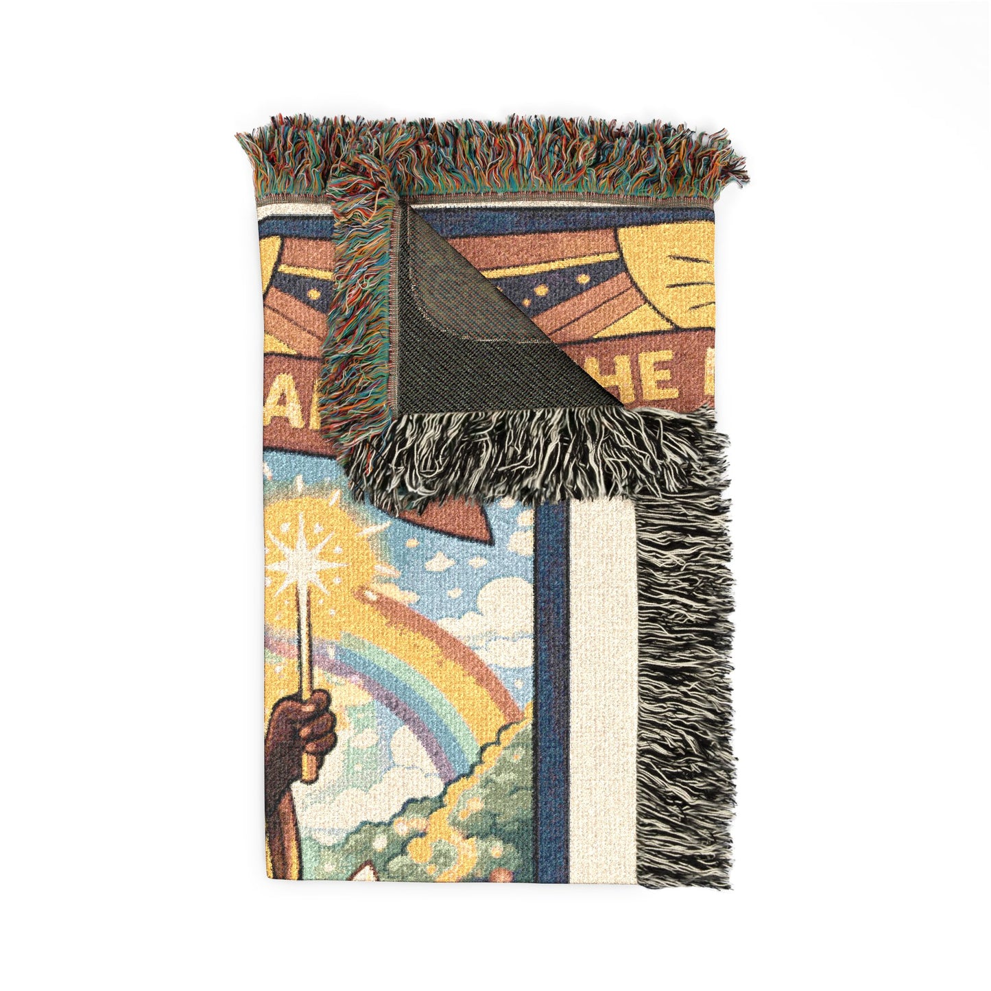 The Magician Tarot Card (Fox) Woven Blanket/Throw