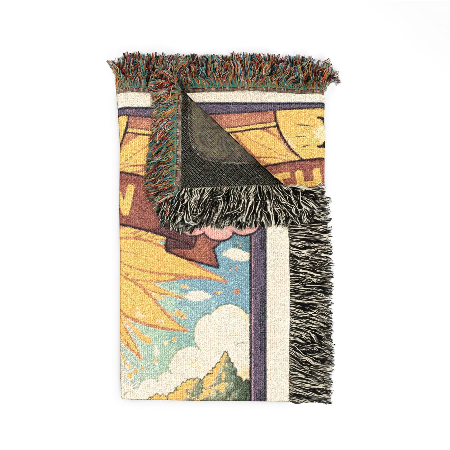 The Sun Tarot Card Cat Woven Blanket or Tapestry Throw