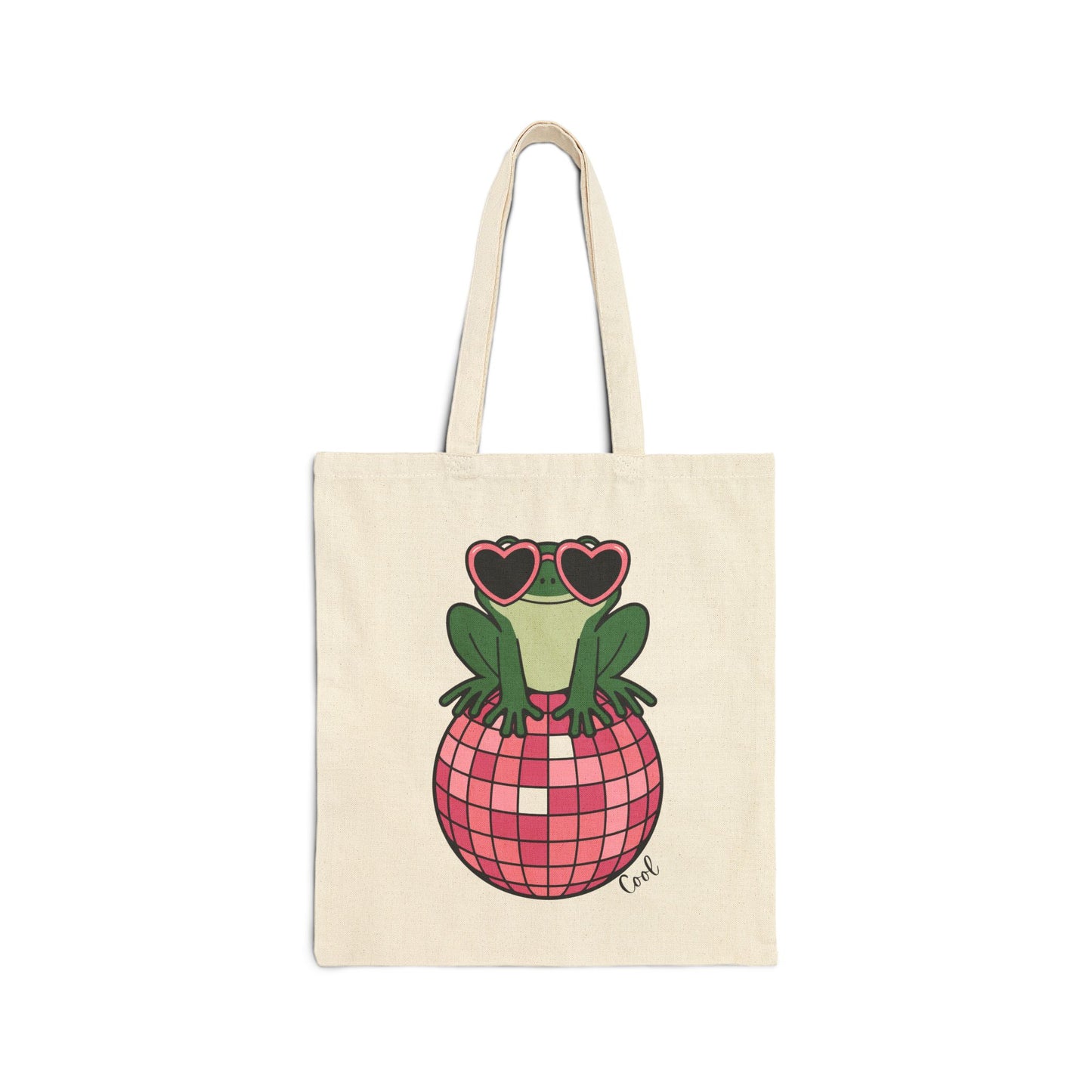 Disco Frog Canvas Tote