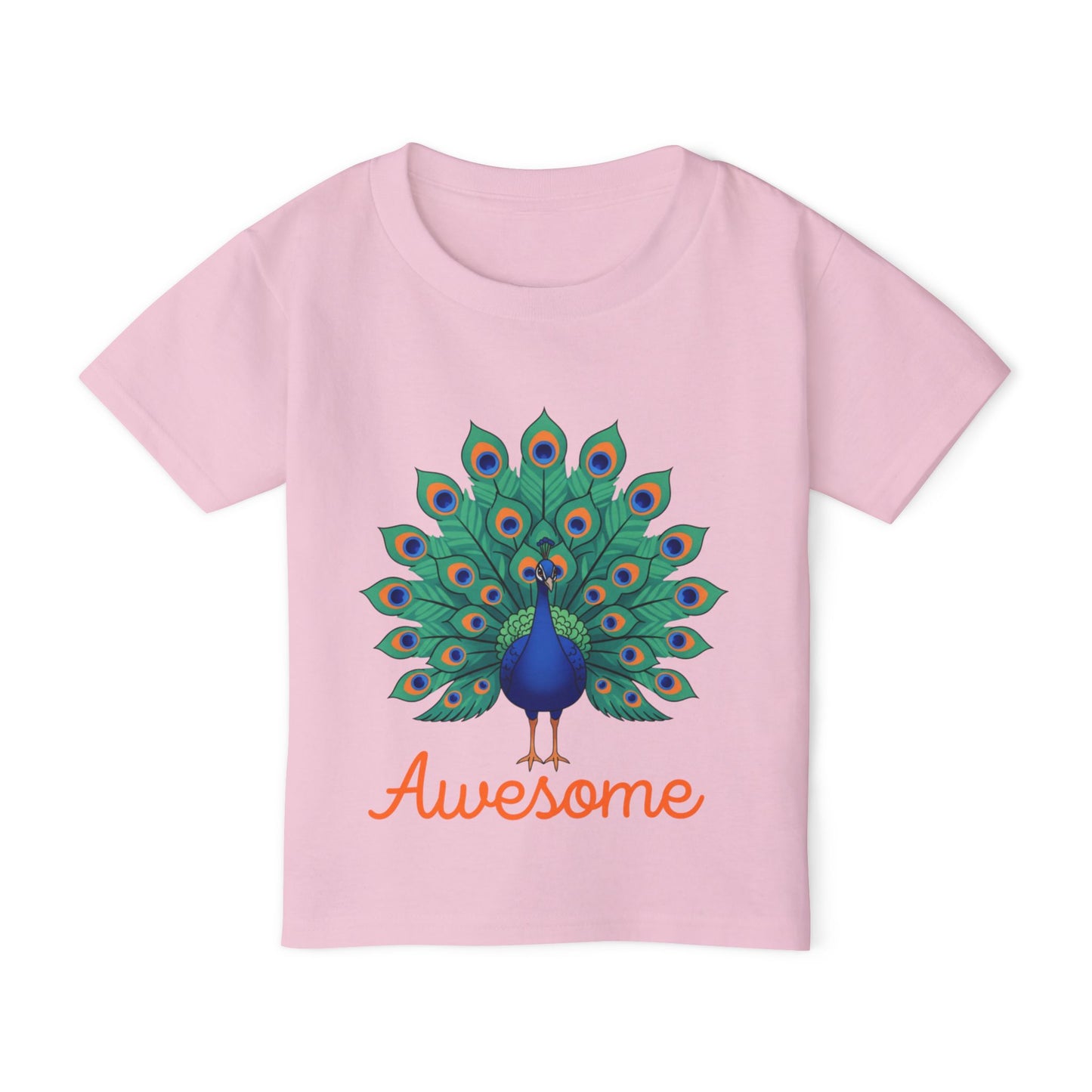 Peacock Graphic "Awesome" Toddler T-Shirt