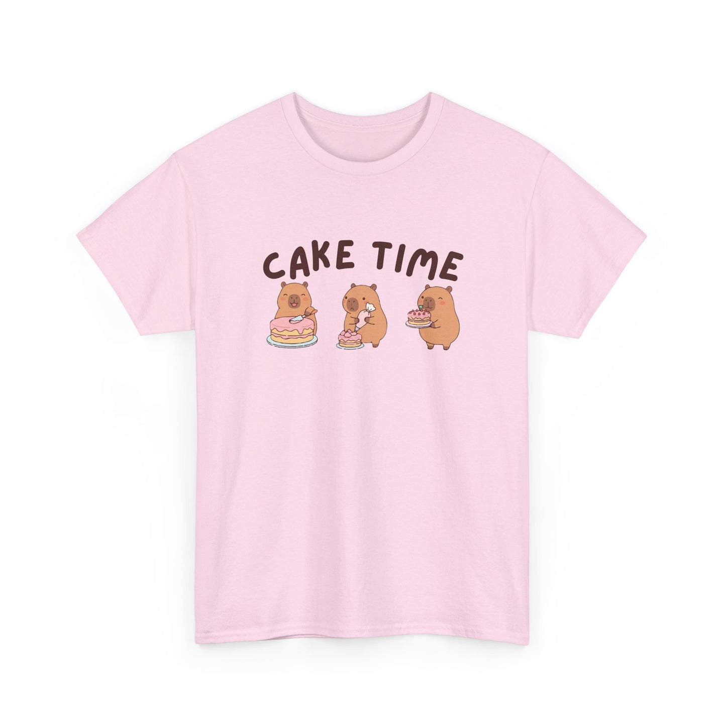Cake Time Capybara Graphic T-Shirt