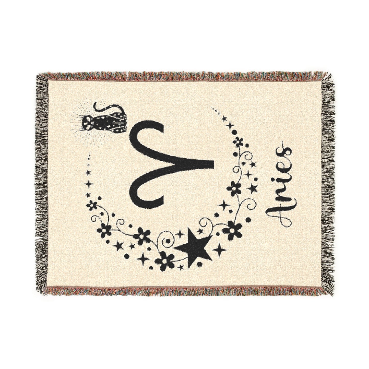 Aries Zodiac Woven Blanket/Throw