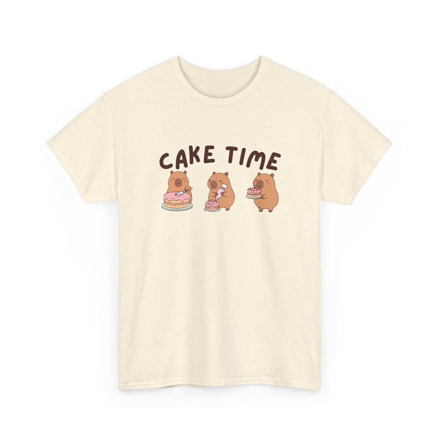 Cake Time Capybara Graphic T-Shirt