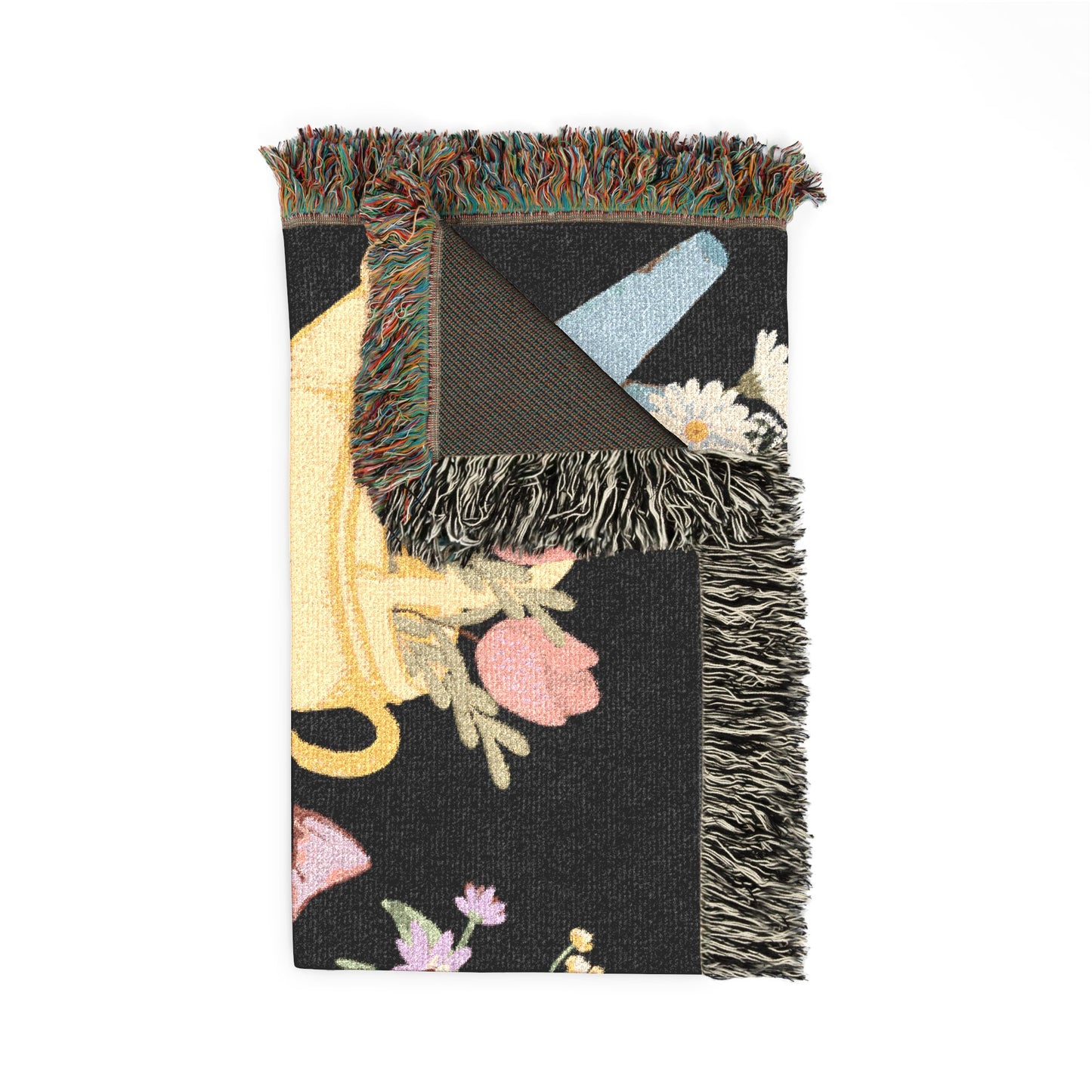 Flower in Kettle Spring Woven Blanket