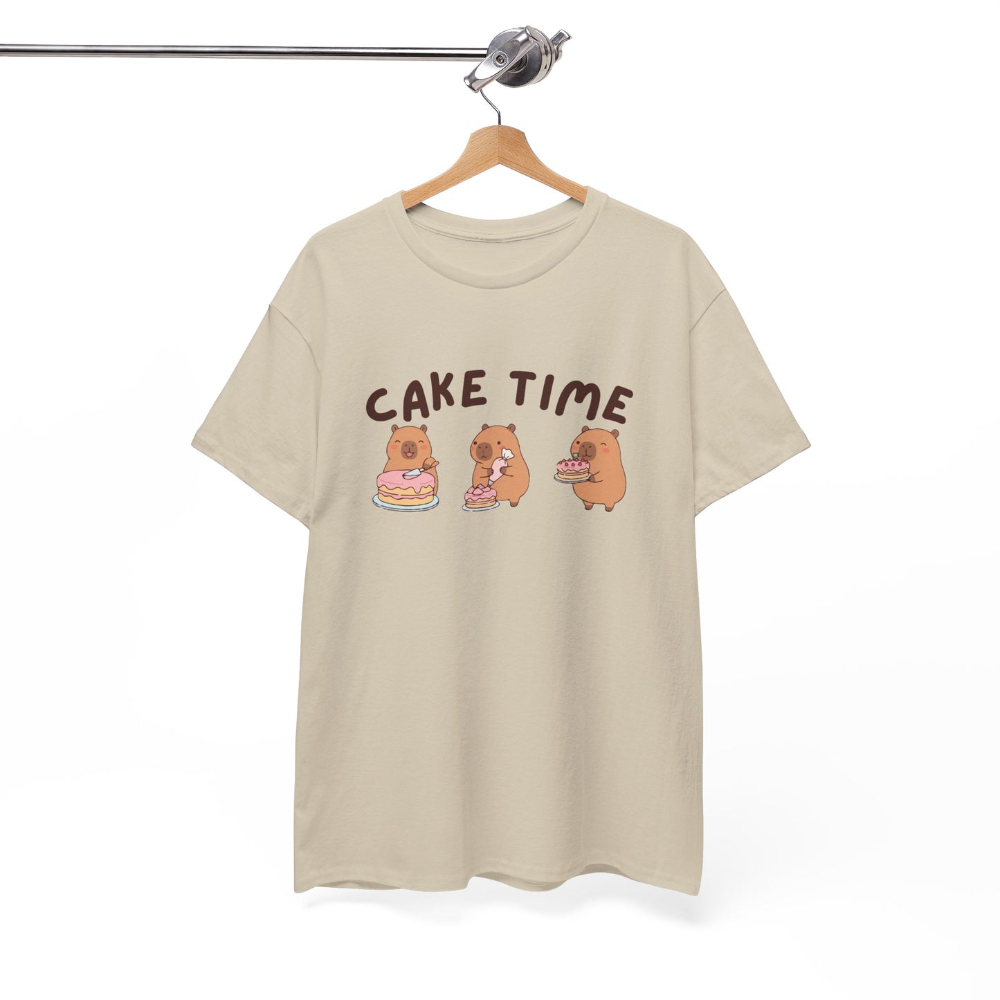 Cake Time Capybara Graphic T-Shirt