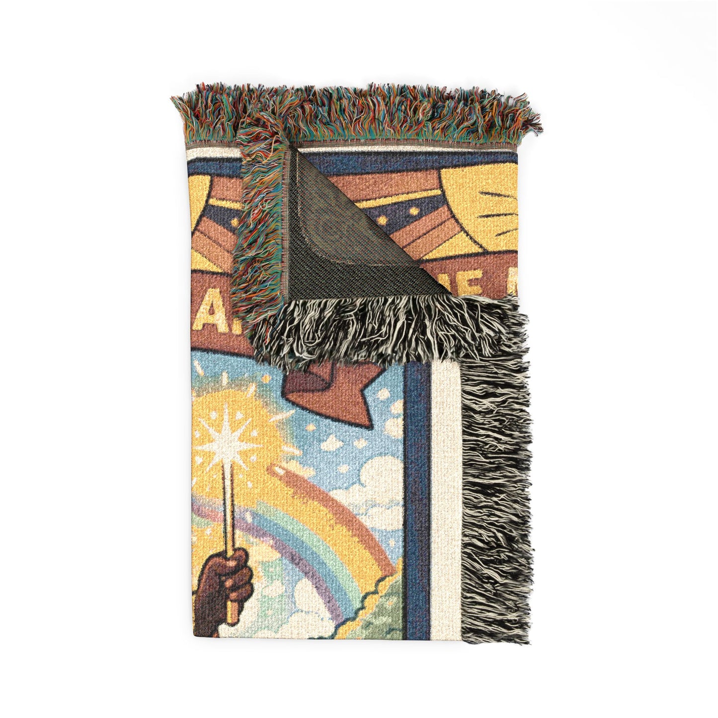 The Magician Tarot Card (Fox) Woven Blanket/Throw