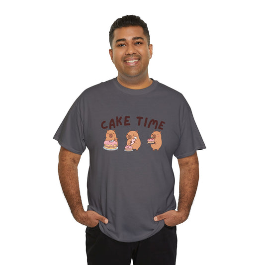 Cake Time Capybara Graphic T-Shirt