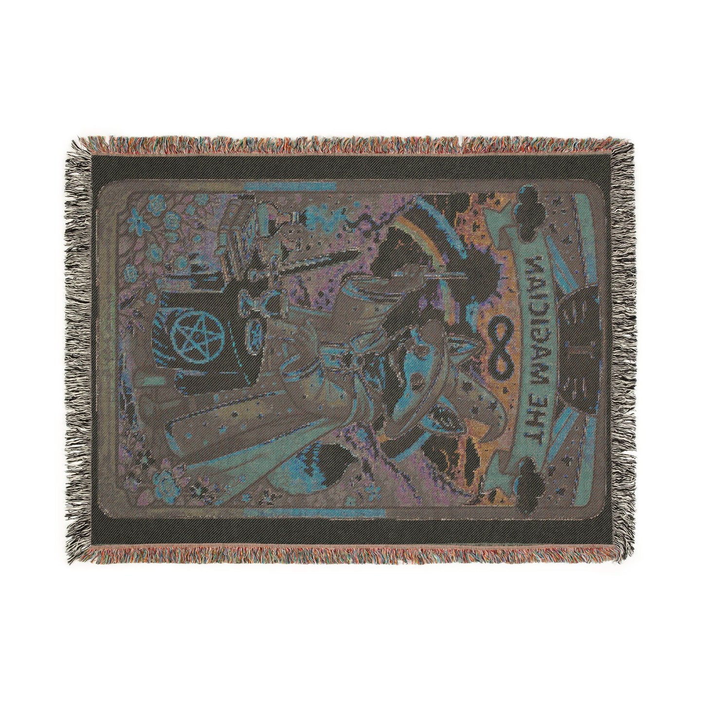 The Magician Tarot Card (Fox) Woven Blanket/Throw