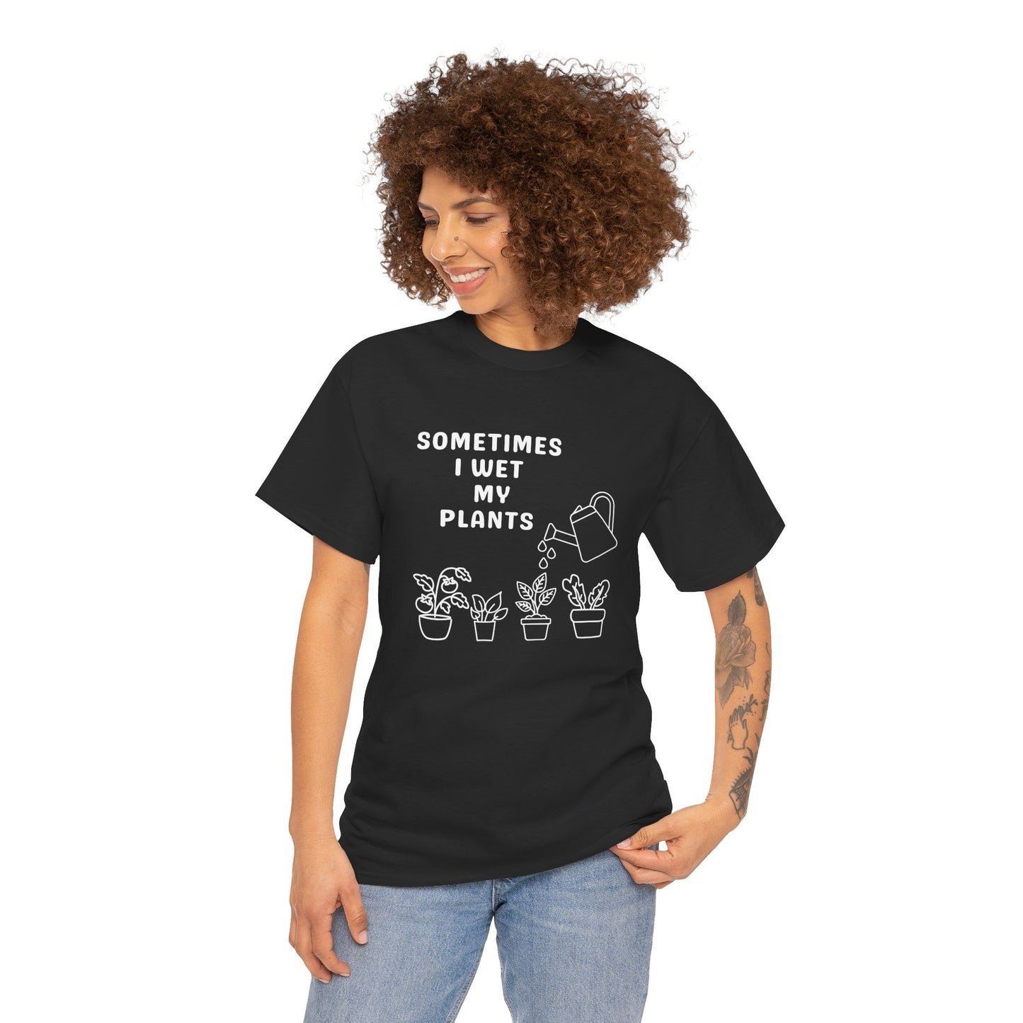 Funny 'Sometimes I Wet My Plants' T-Shirt — Plant Lover Gardening Tee