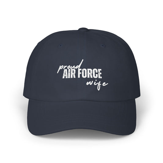 "Proud Air Force Wife" Embroidered Baseball Hat