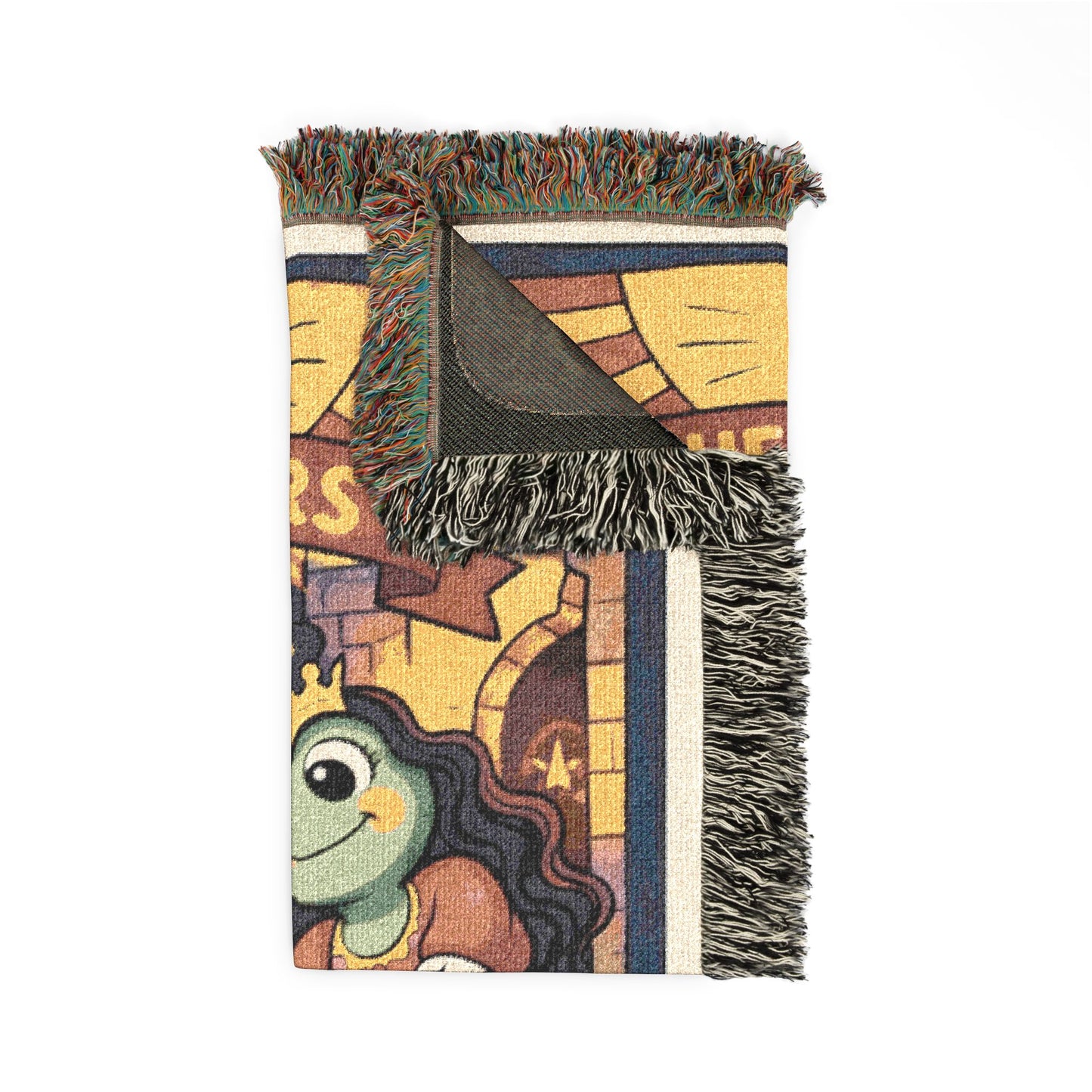 The Lovers Tarot Card (Frogs) Woven Blanket or Tapestry Throw