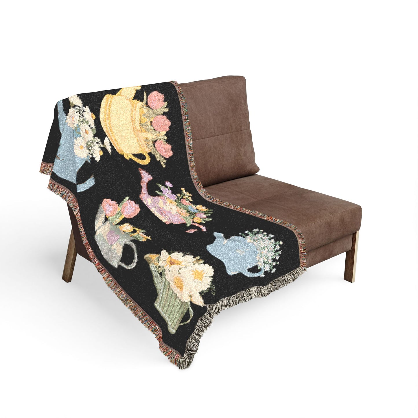 Flower in Kettle Spring Woven Blanket