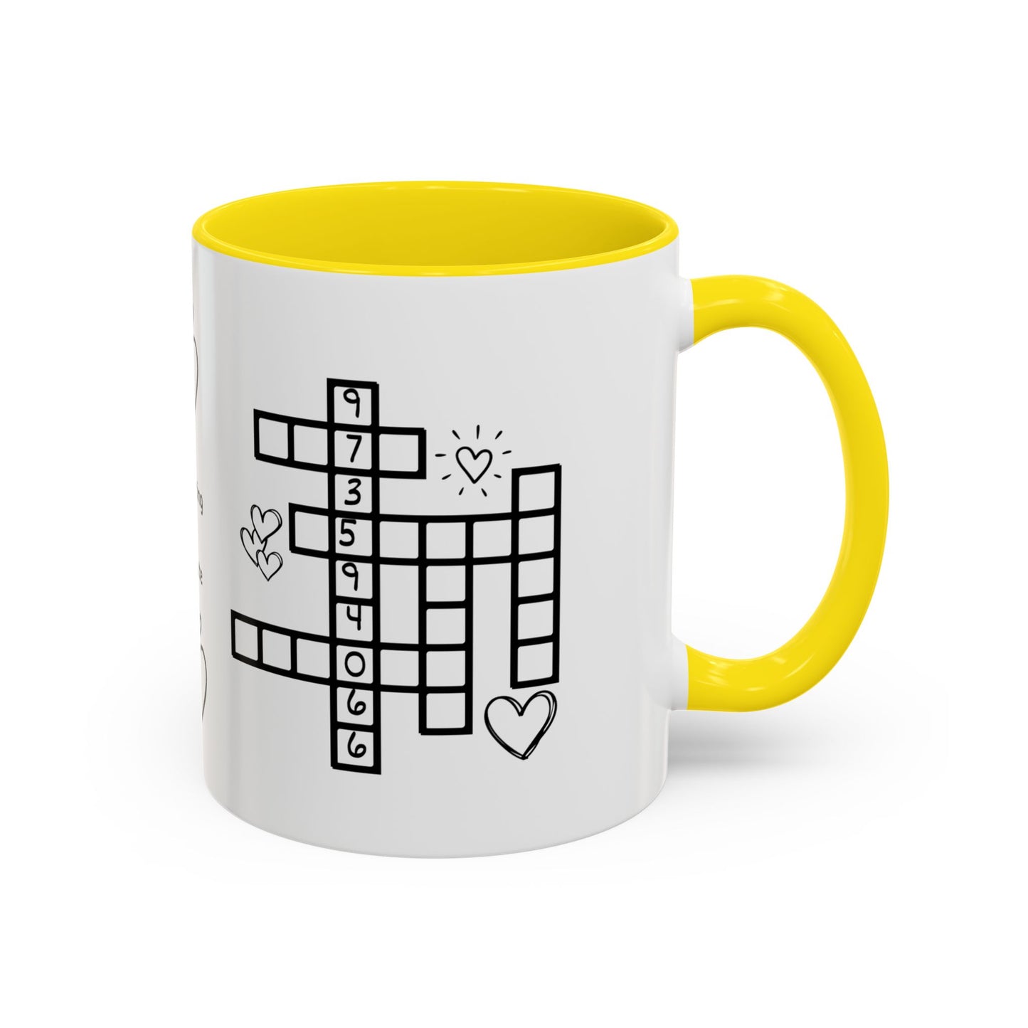 Manifesting My Soulmate Coffee Mug — Crossword Accent Mug (11oz)