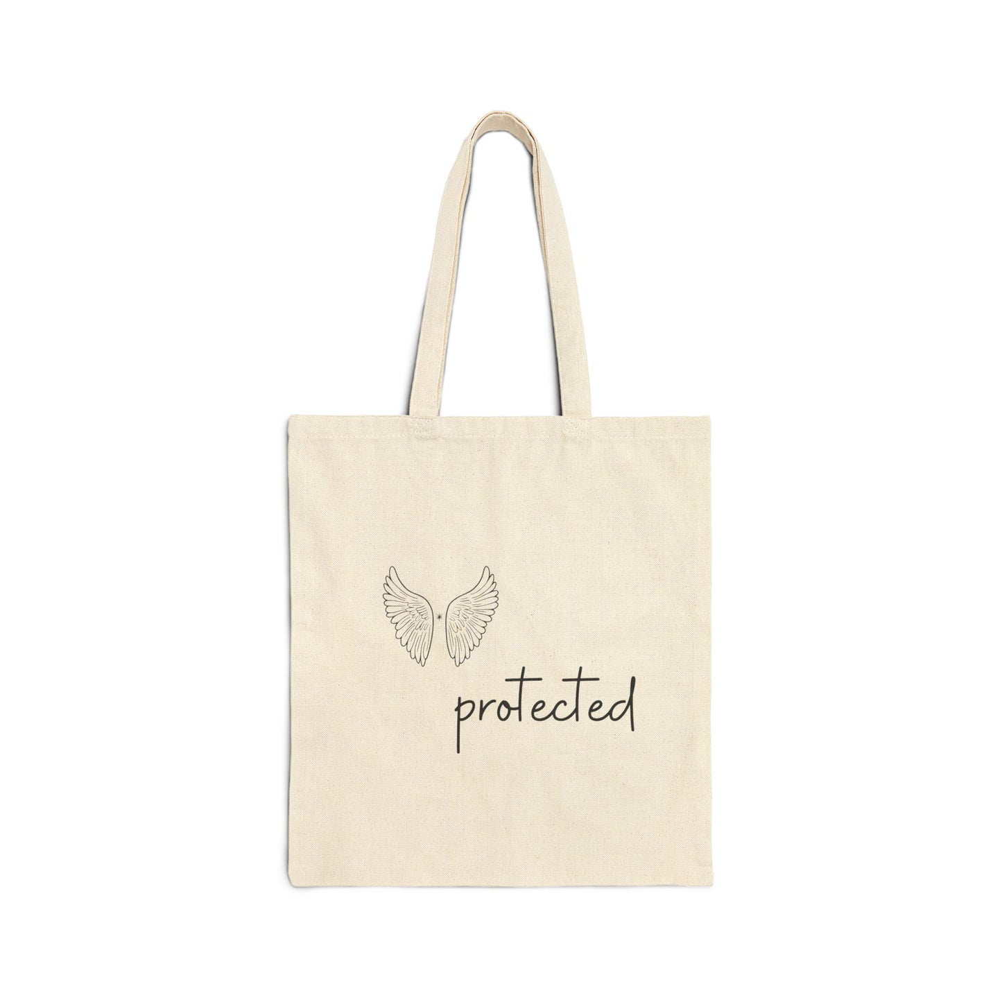 'Protected' Angel Wing Canvas Tote Bag