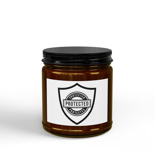 "Protected" Soy Candle in Small Amber Jar (4oz)