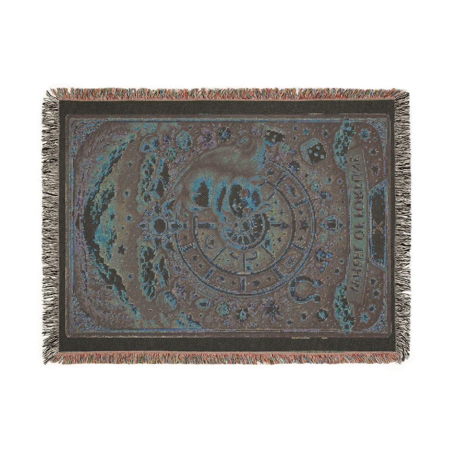 Wheel of Fortune Squirrel Tarot Card Woven Blanket/Throw - 100% Cotton