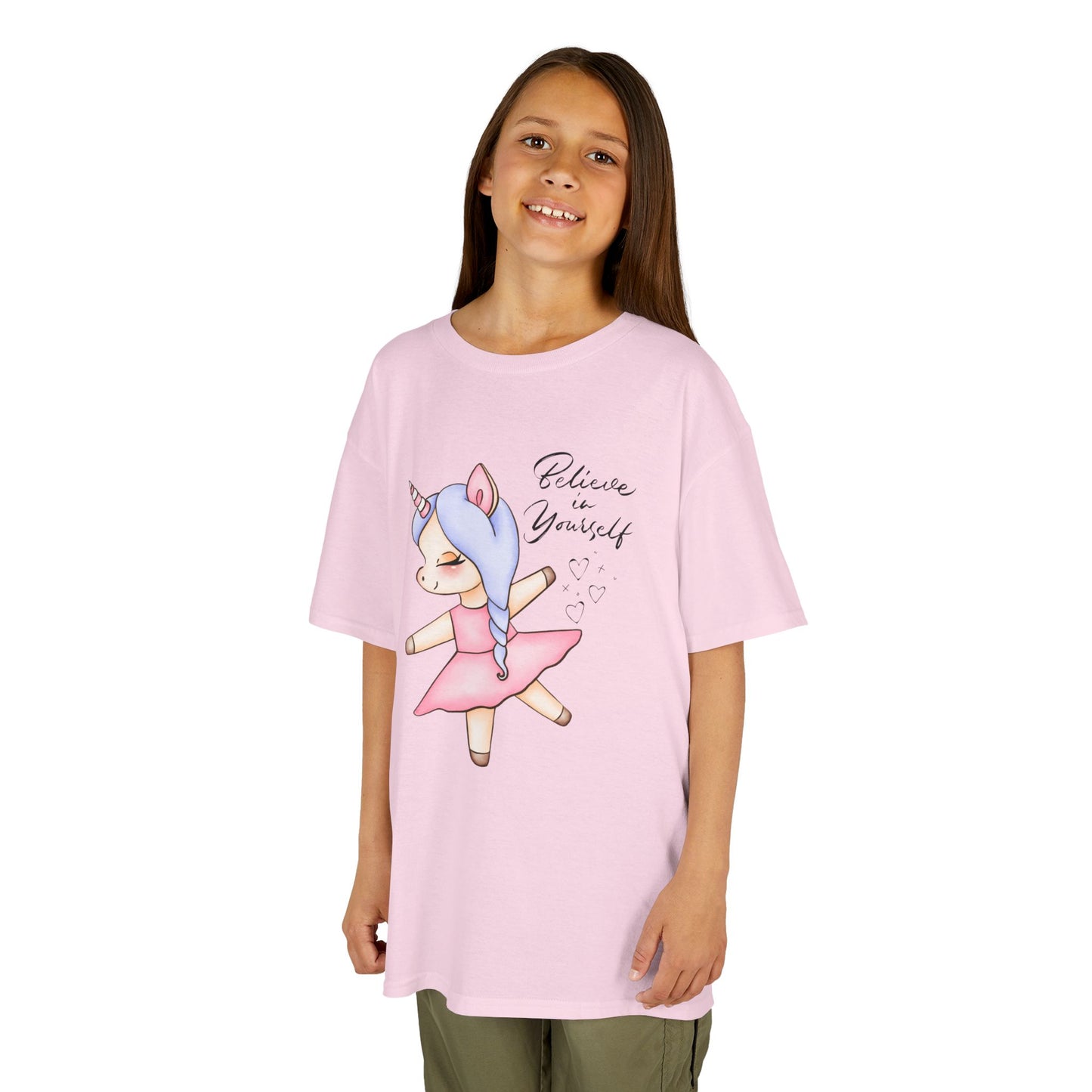 "Believe in Yourself" Unicorn Ballerina Youth T-Shirt