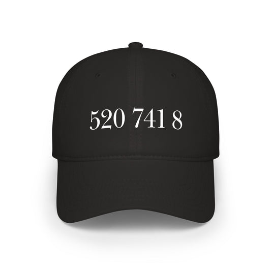 Low Profile Hat with Grabovoi Code - "520 741 8" Embroidery