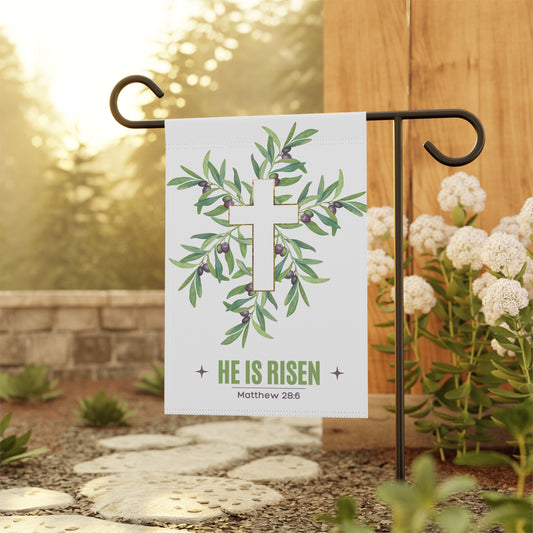 He Is Risen Garden Flag/Banner