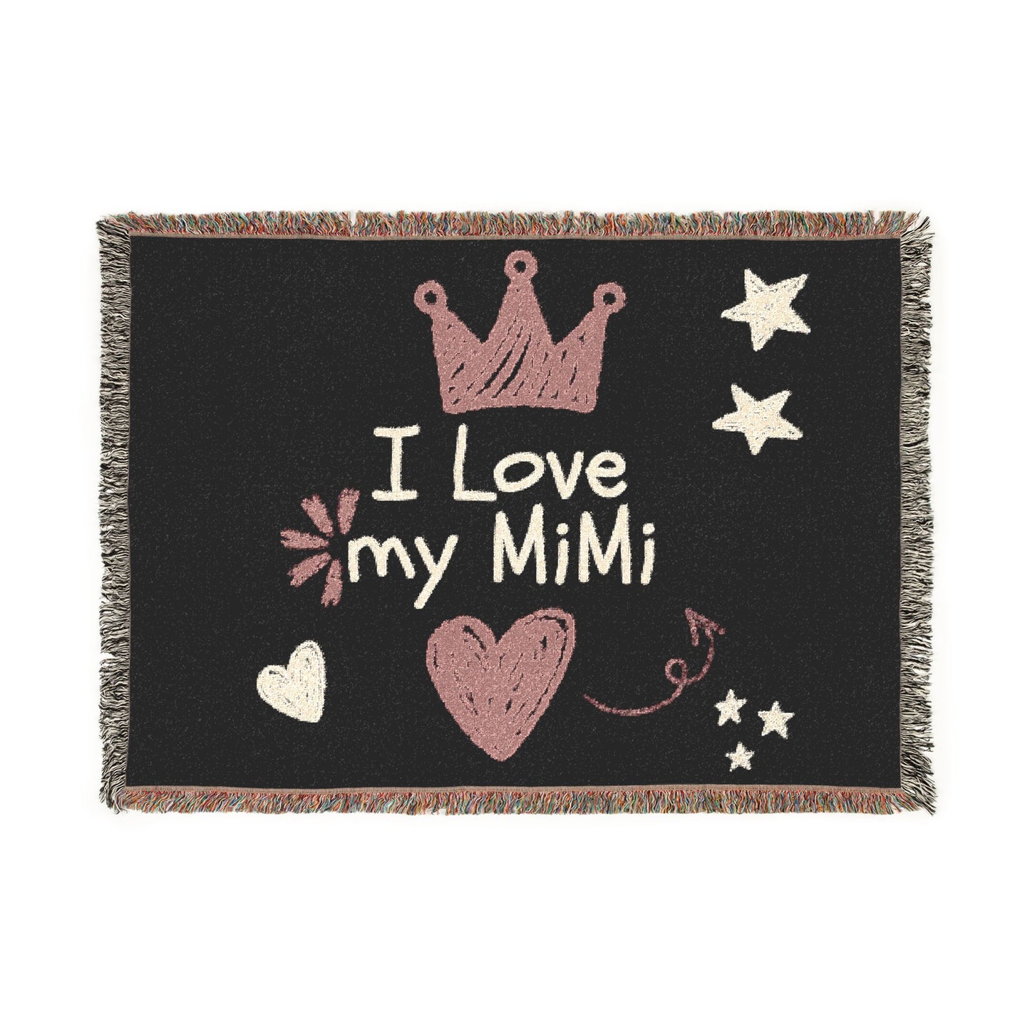 I Love My Mimi Woven Blanket — Throw for Grandmothers | Mother's Day Gift