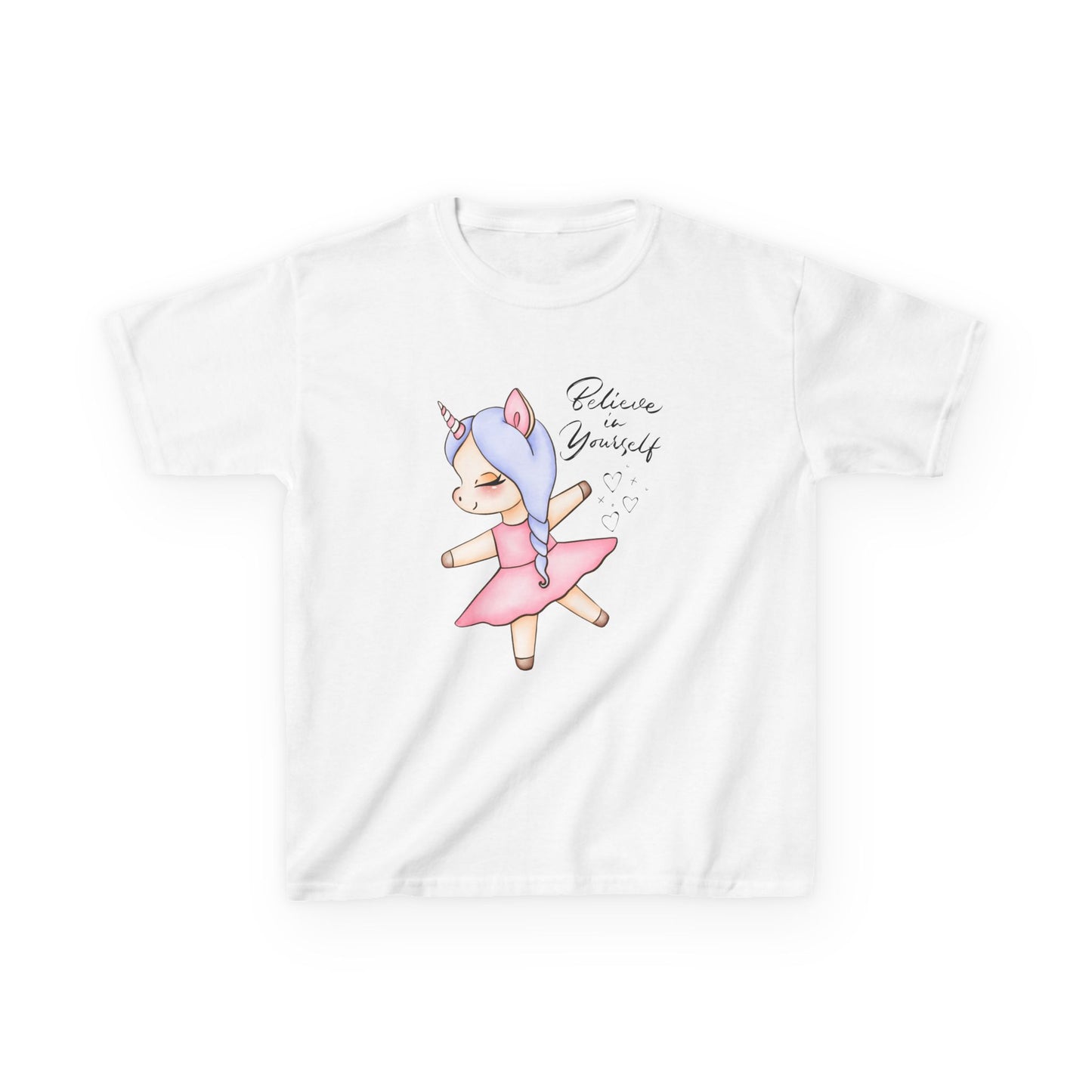 "Believe in Yourself" Unicorn Ballerina Youth T-Shirt