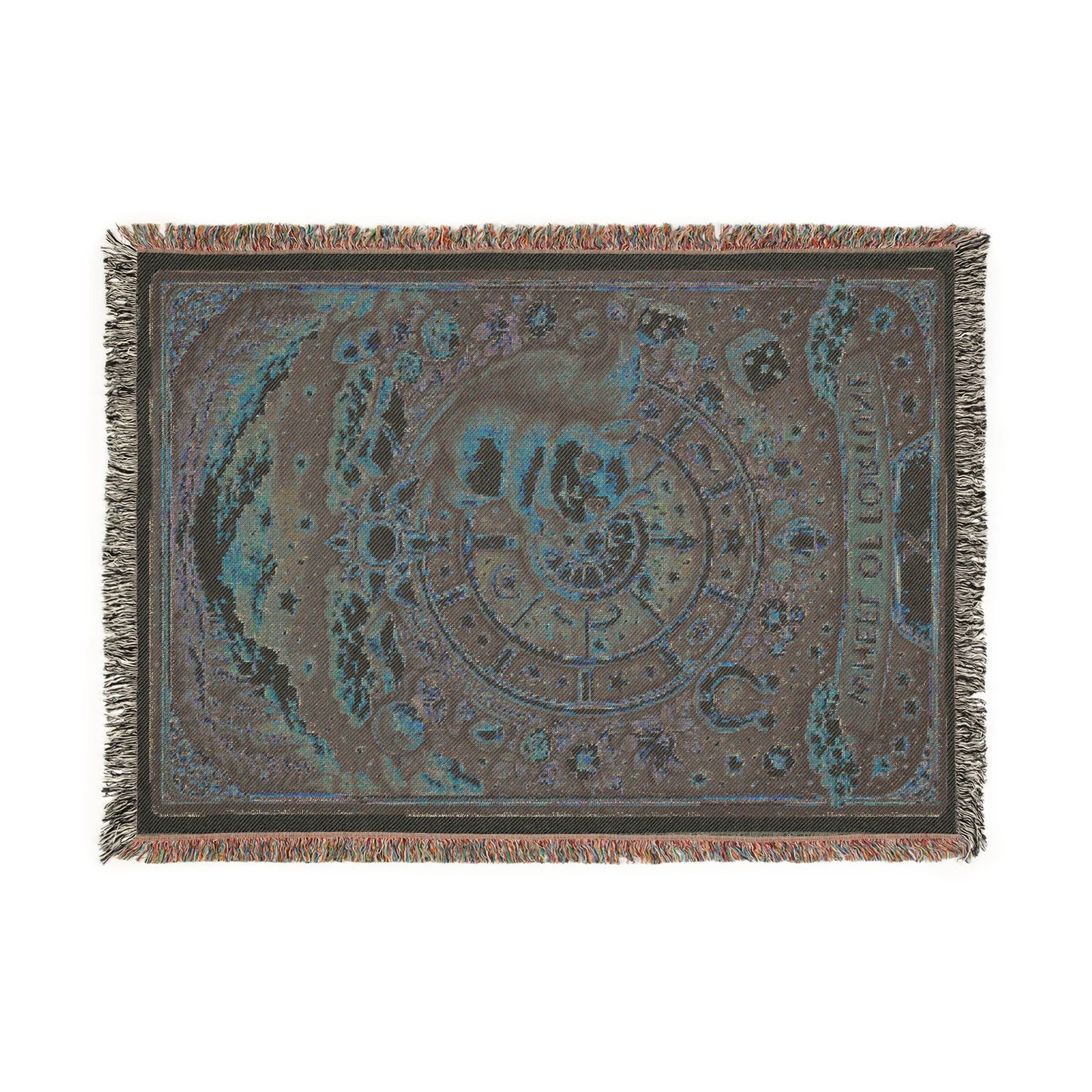Wheel of Fortune Squirrel Tarot Card Woven Blanket/Throw - 100% Cotton