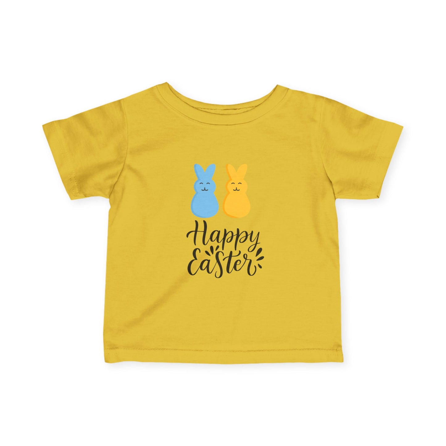 Happy Easter Blue & Yellow Bunny Design Infant T-Shirt