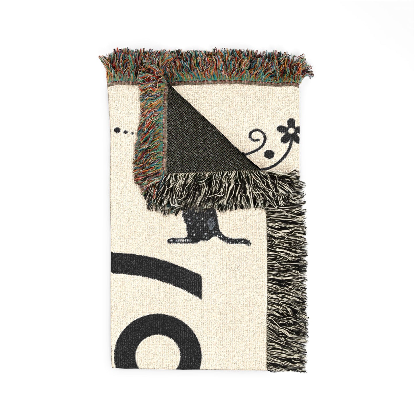 Cancer Zodiac Woven Blanket/Throw with Cat & Stars