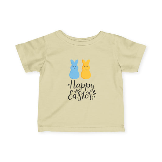 Happy Easter Blue & Yellow Bunny Design Infant T-Shirt