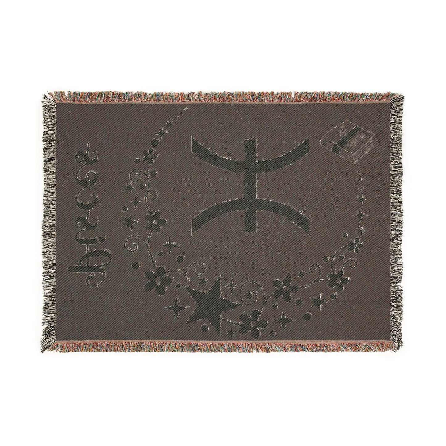 Pisces Zodiac Floral Woven Blanket/Throw