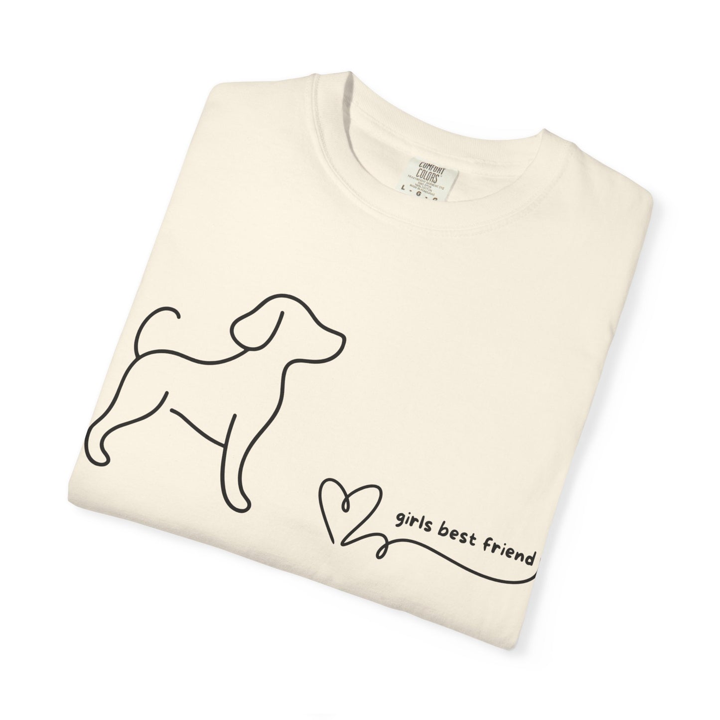 Dog T-Shirt — "Girl's best friend" Minimalist Tee