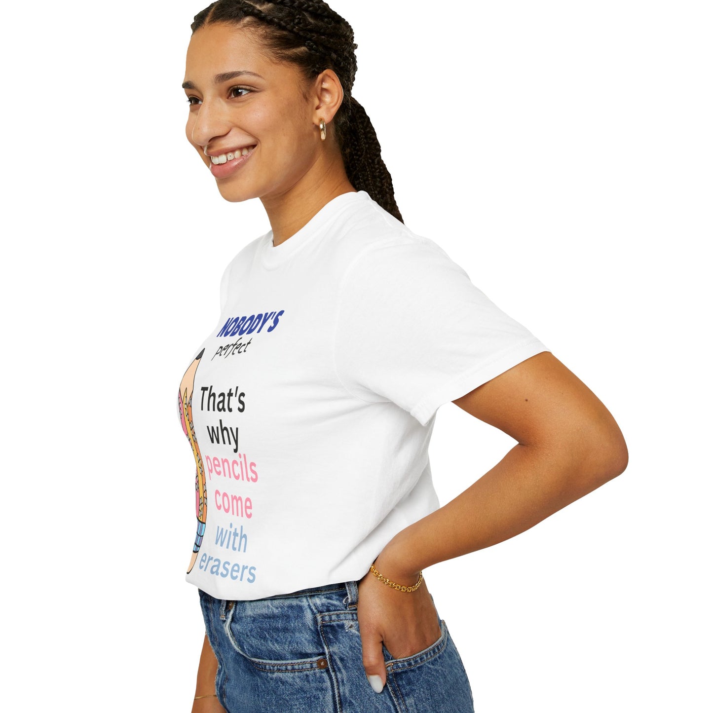 "Nobody's Perfect" Back-to-School Graphic T-Shirt - Teacher Gift