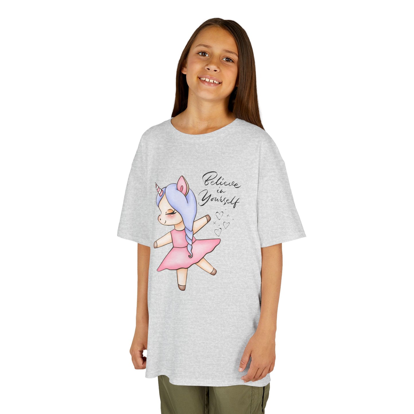 "Believe in Yourself" Unicorn Ballerina Youth T-Shirt