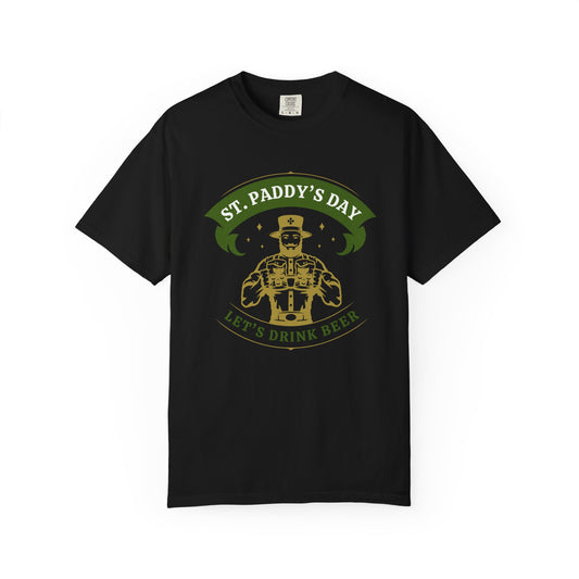 St. Paddy's Day Beer T-Shirt — 'Let's Drink Beer' Irish Pub Tee