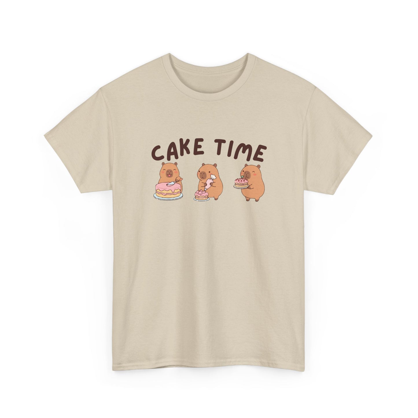 Cake Time Capybara Graphic T-Shirt