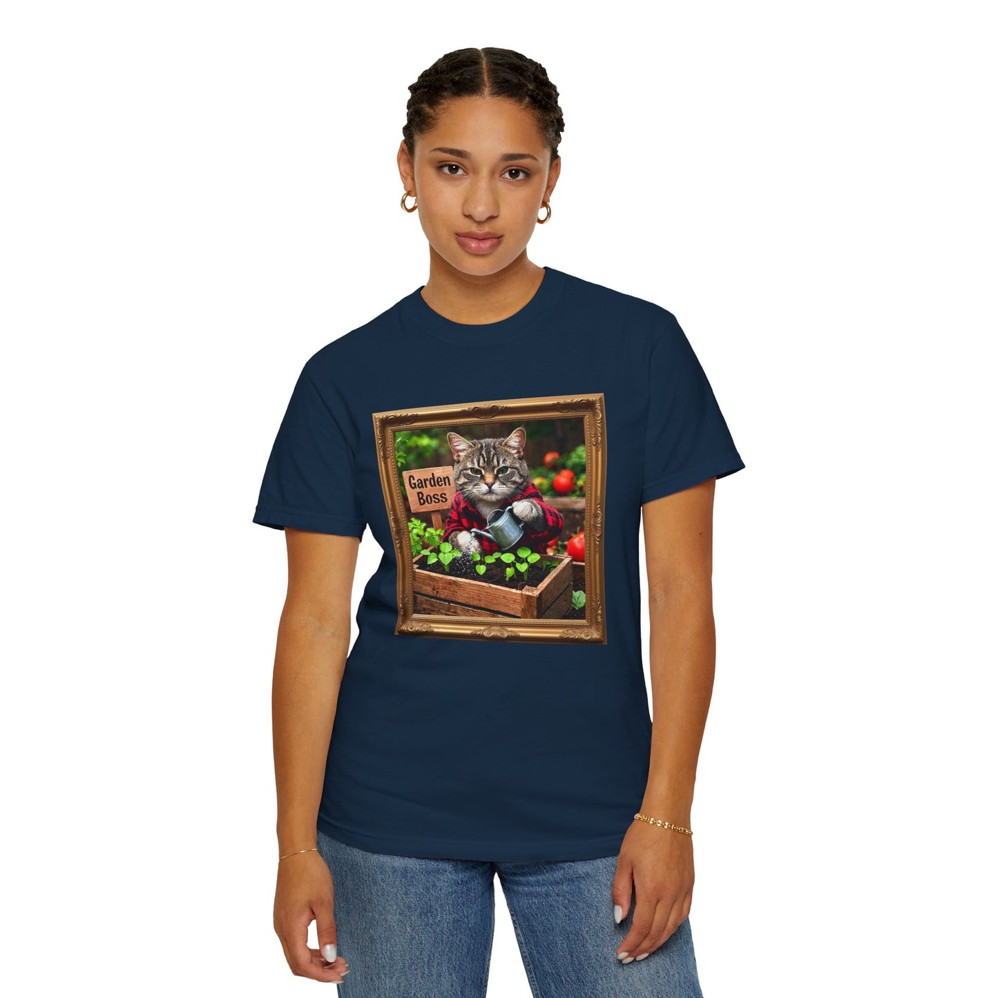 Garden Boss Cat Graphic T-Shirt