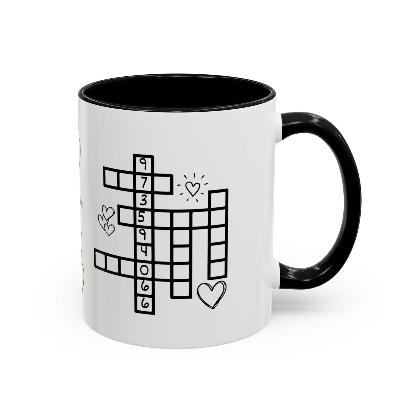 Manifesting My Soulmate Coffee Mug — Crossword Accent Mug (11oz)