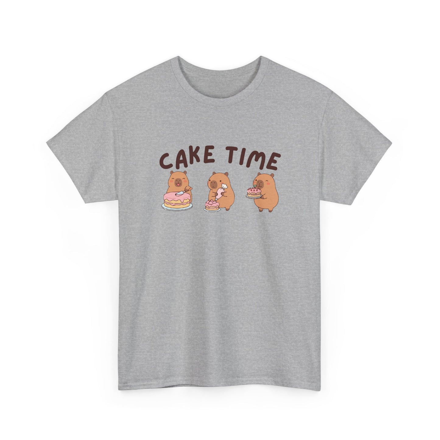 Cake Time Capybara Graphic T-Shirt